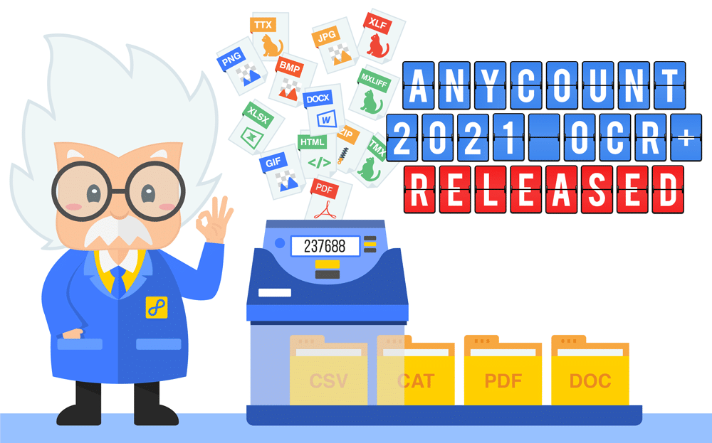 Meet brand new AnyCount 2021 with powerful OCR, word count log, and more...