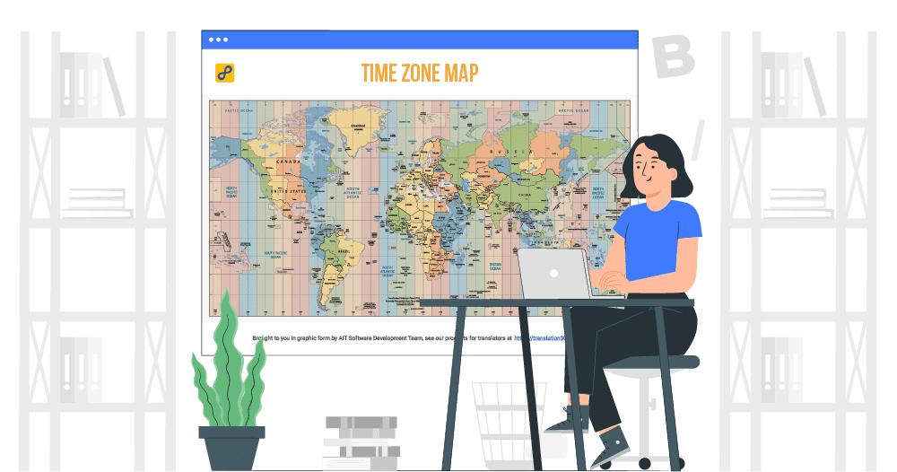 Use this time zone map to be on the same page with your translation clients.