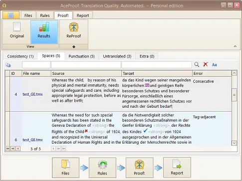 AceProof - Translation Quality Assurance Software